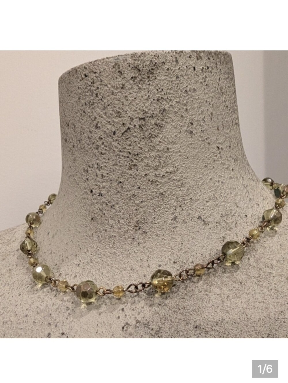 Classic cocktail necklace  Mid-century Style Glass beaded Choker